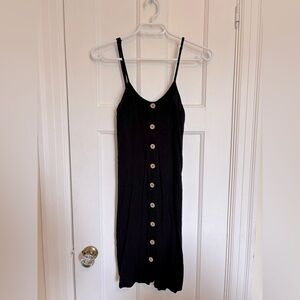 90s/Vintage Button Up Black Dress